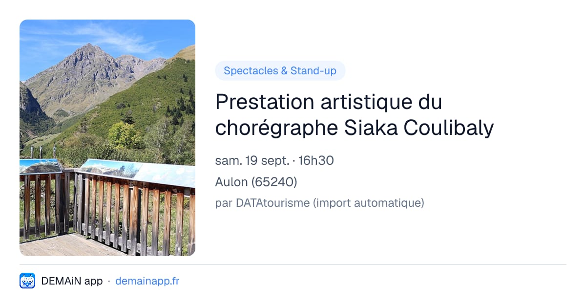 Prestation artistique du chorégraphe Siaka Coulibaly — Aulon