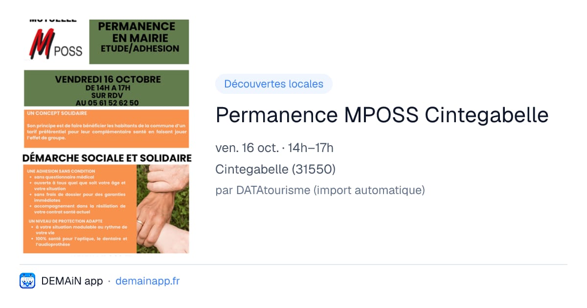 Permanence MPOSS Cintegabelle — Cintegabelle