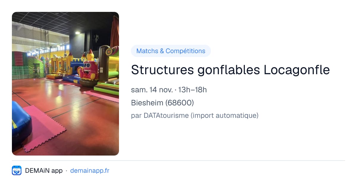 Structures gonflables Locagonfle — Biesheim