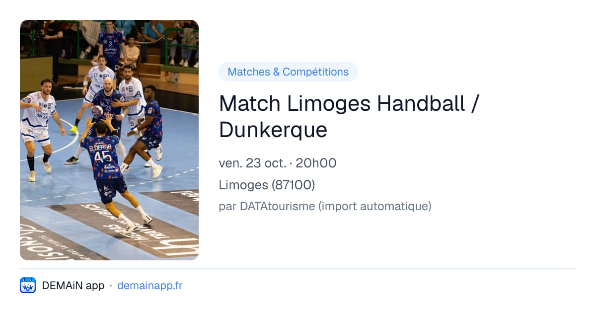 Match Limoges Handball / Dunkerque — Limoges