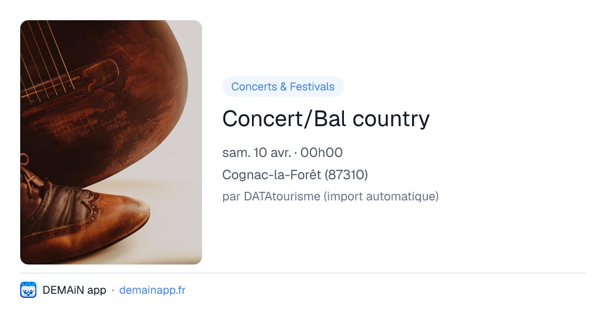 Concert/Bal country — Cognac-la-Forêt