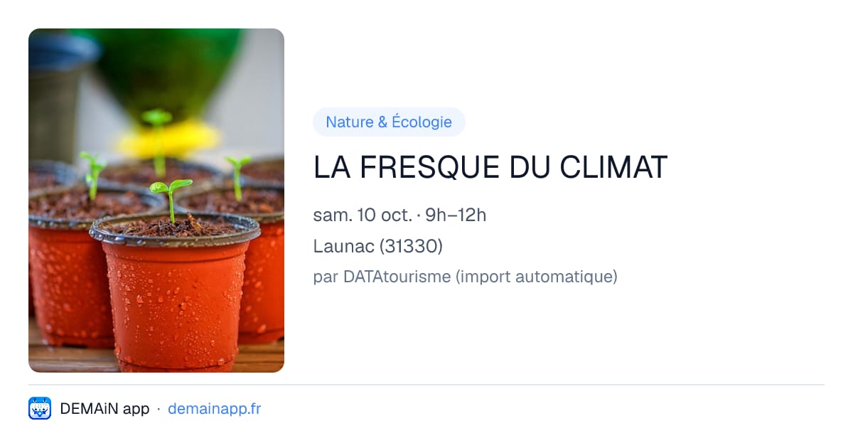 LA FRESQUE DU CLIMAT — Launac