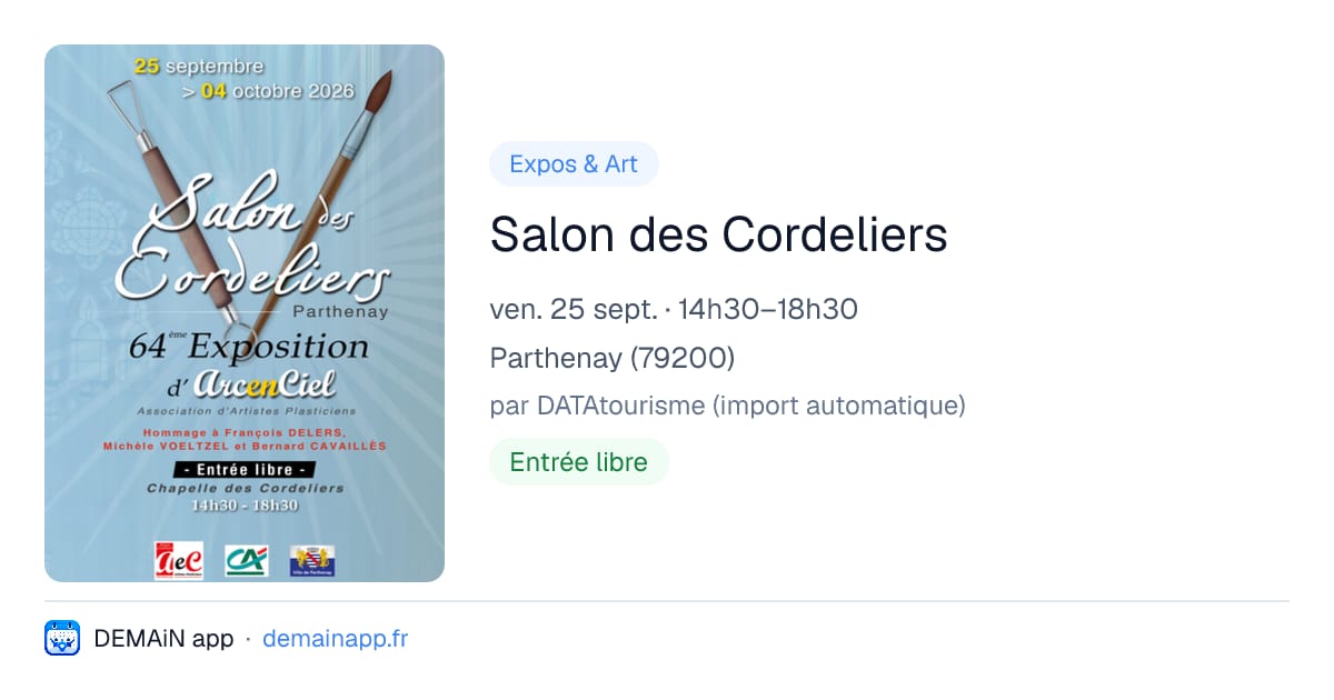 Salon des Cordeliers — Parthenay