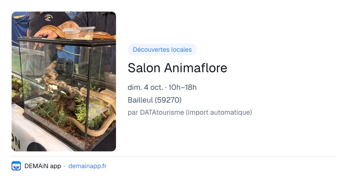 Salon Animaflore — Bailleul