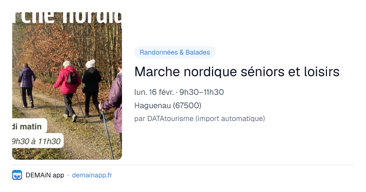 Marche nordique séniors et loisirs — Haguenau