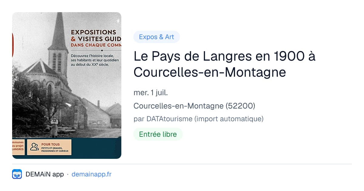 Le Pays de Langres en 1900 à Courcelles-en-Montagne — Courcelles-en-Montagne