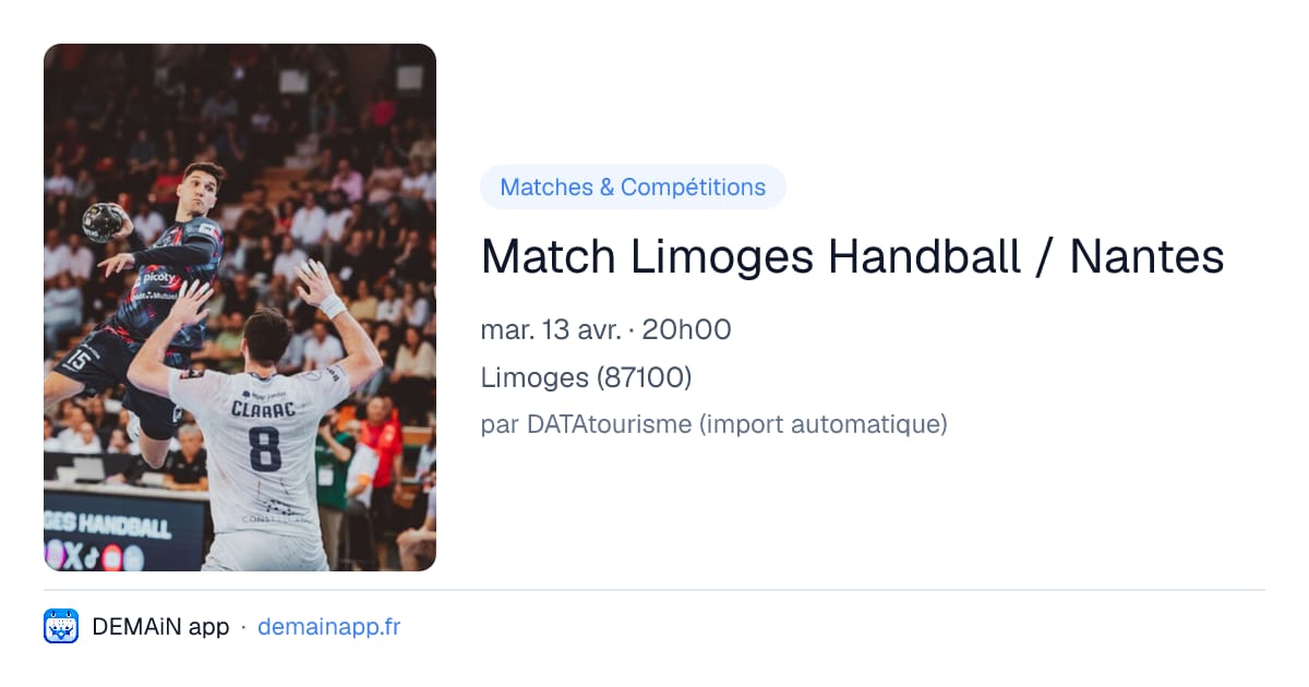 Match Limoges Handball / Nantes — Limoges