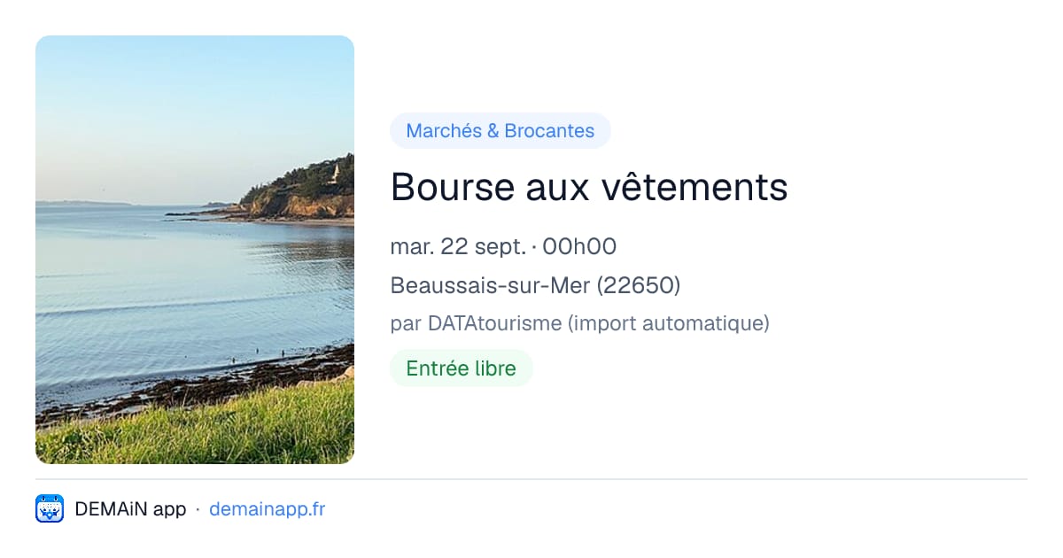 Bourse aux vêtements — Beaussais-sur-Mer