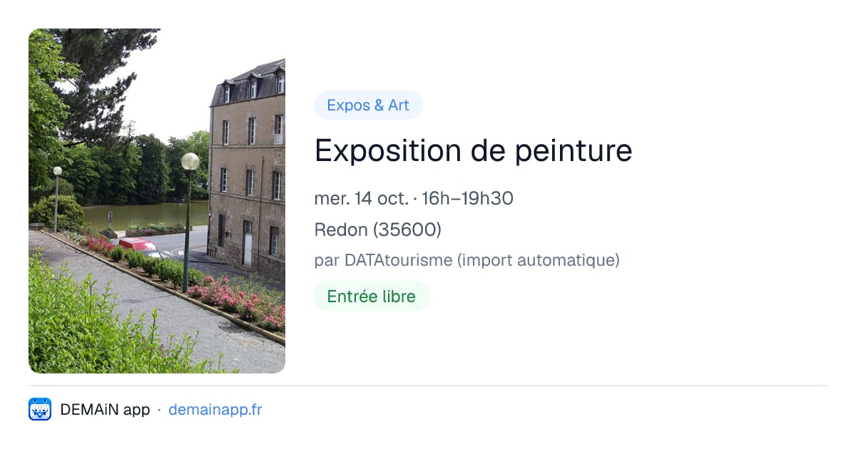 Exposition de peinture — Redon