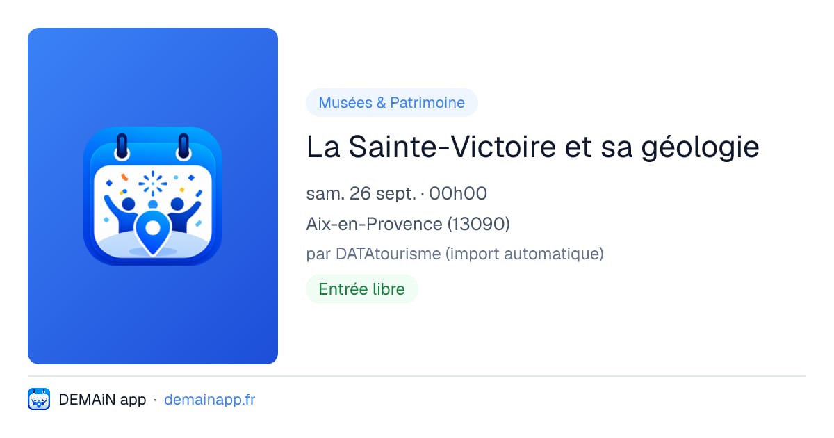 La Sainte-Victoire et sa géologie — Aix-en-Provence