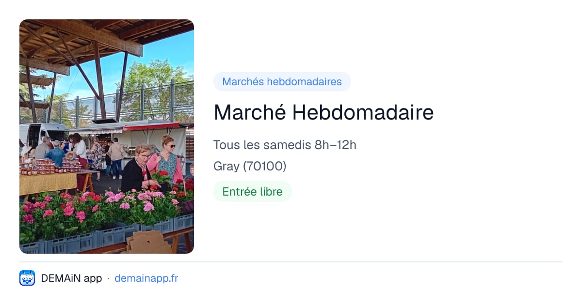 Marché Hebdomadaire — Gray