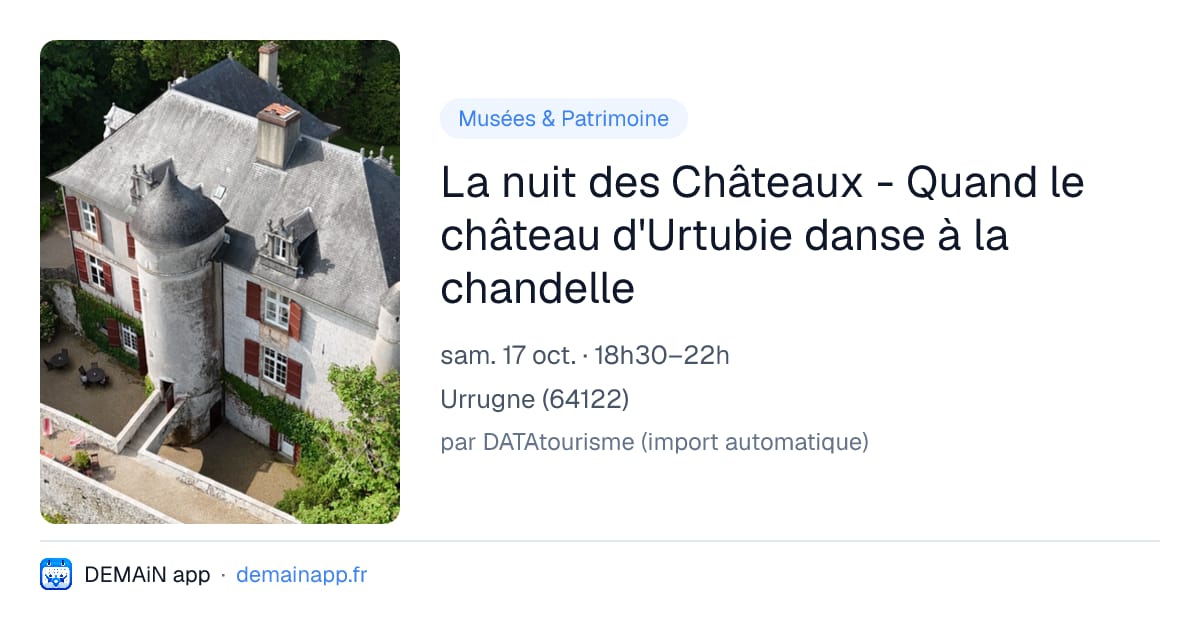 La nuit des Châteaux - Quand le château d'Urtubie danse à la chandelle — Urrugne