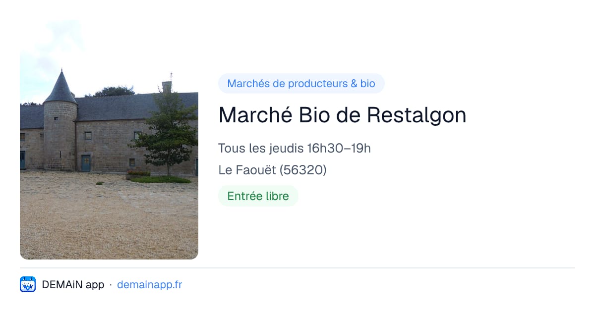 Marché Bio de Restalgon — Le Faouët