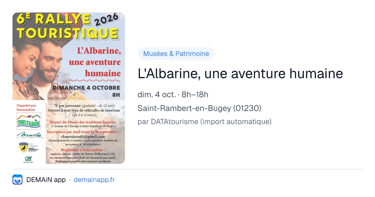 L'Albarine, une aventure humaine — Saint-Rambert-en-Bugey