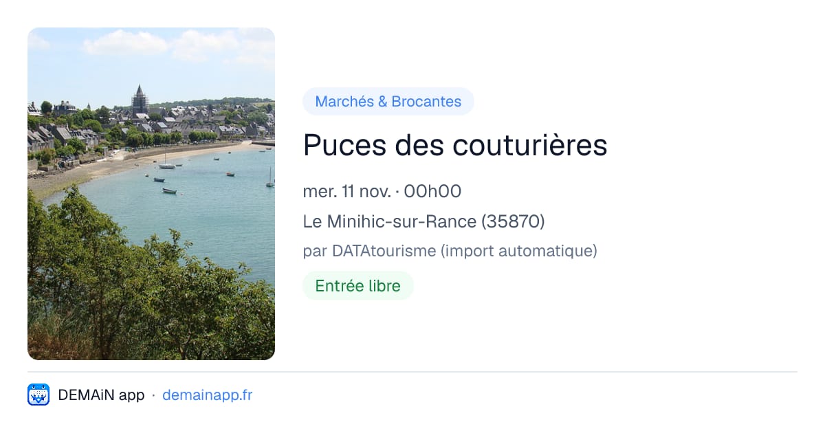 Puces des couturières — Le Minihic-sur-Rance