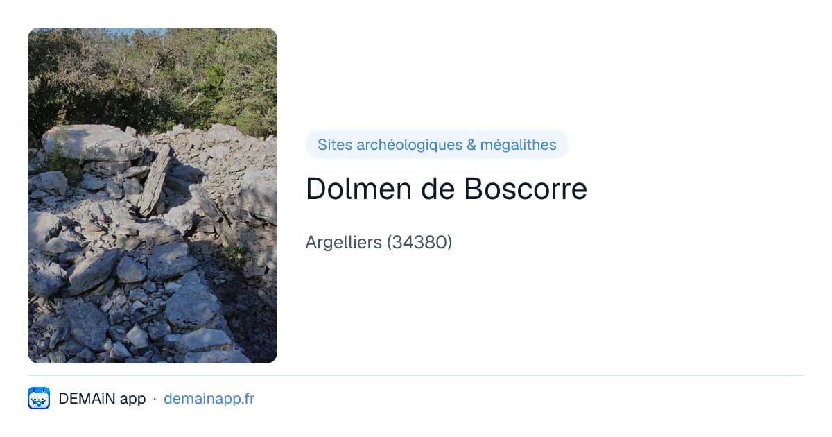 Dolmen de Boscorre — Argelliers