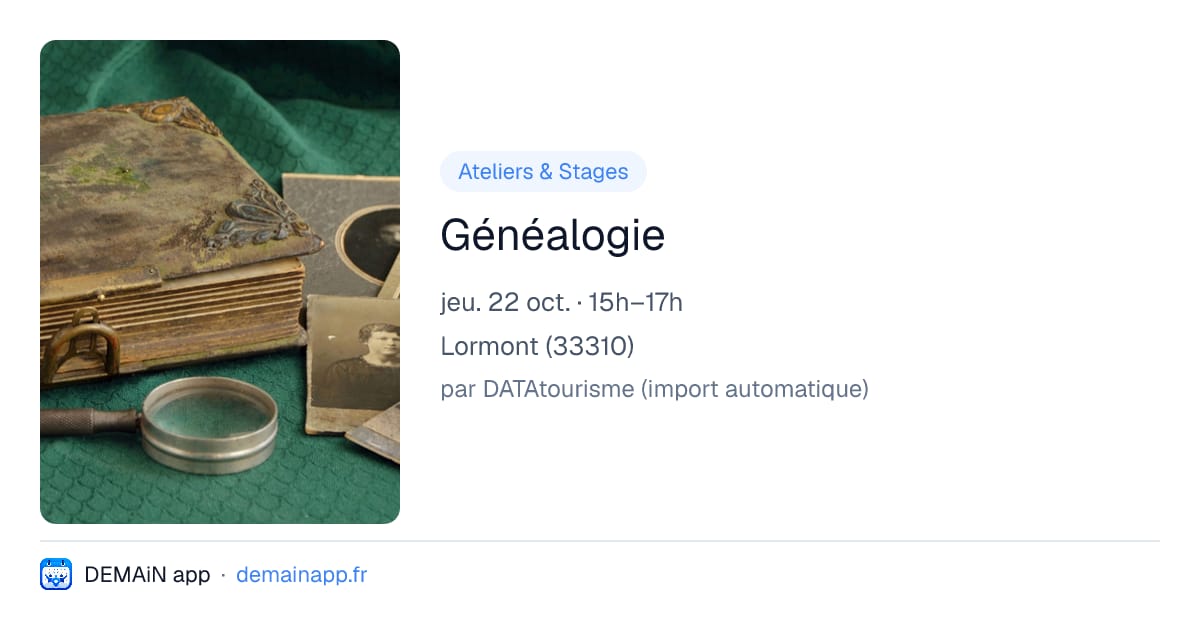 Généalogie — Lormont