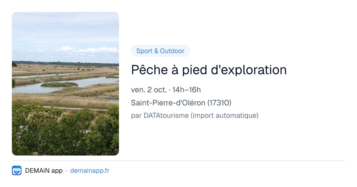 Pêche à pied d'exploration — Saint-Pierre-d'Oléron