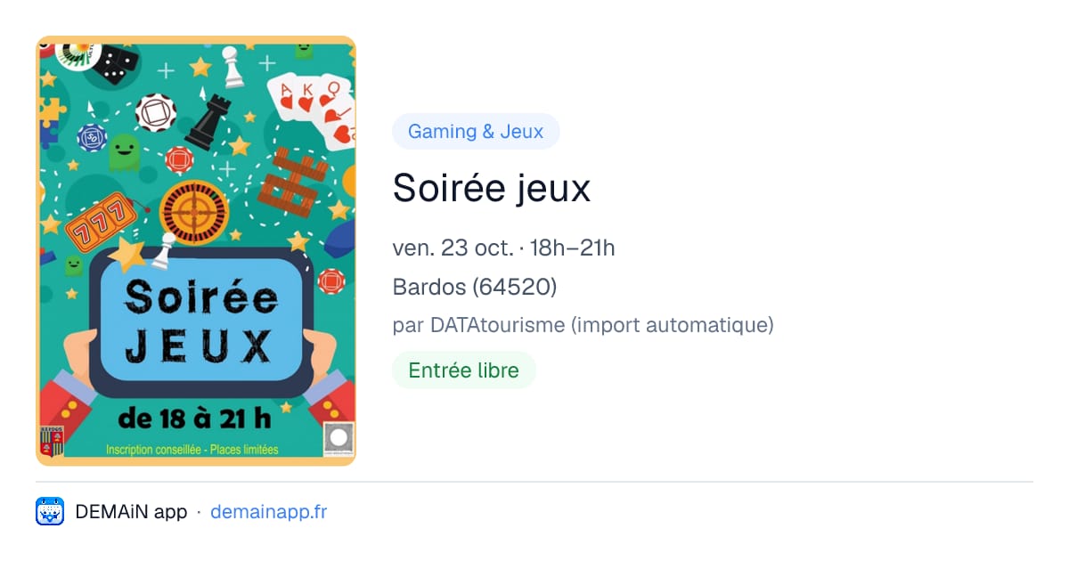 Soirée jeux — Bardos