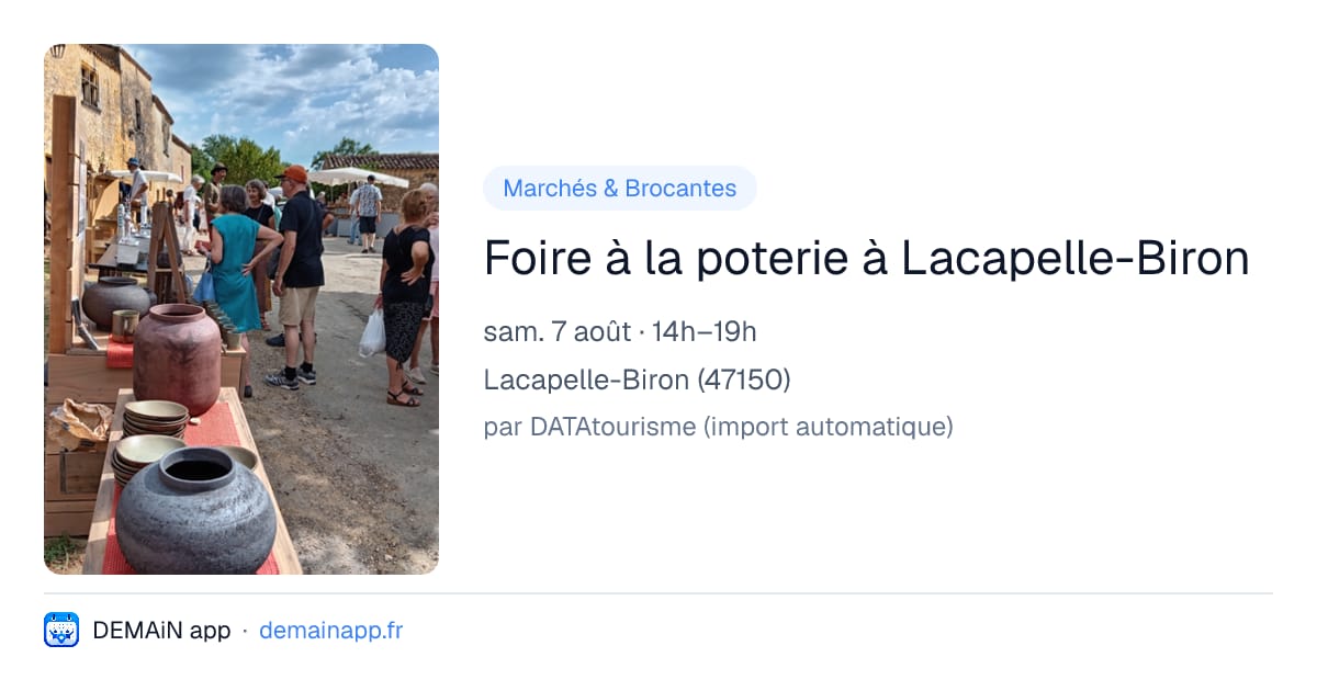 Foire à la poterie à Lacapelle-Biron — Lacapelle-Biron