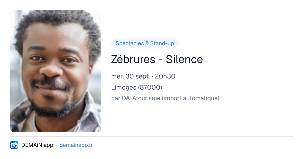 Zébrures - Silence — Limoges