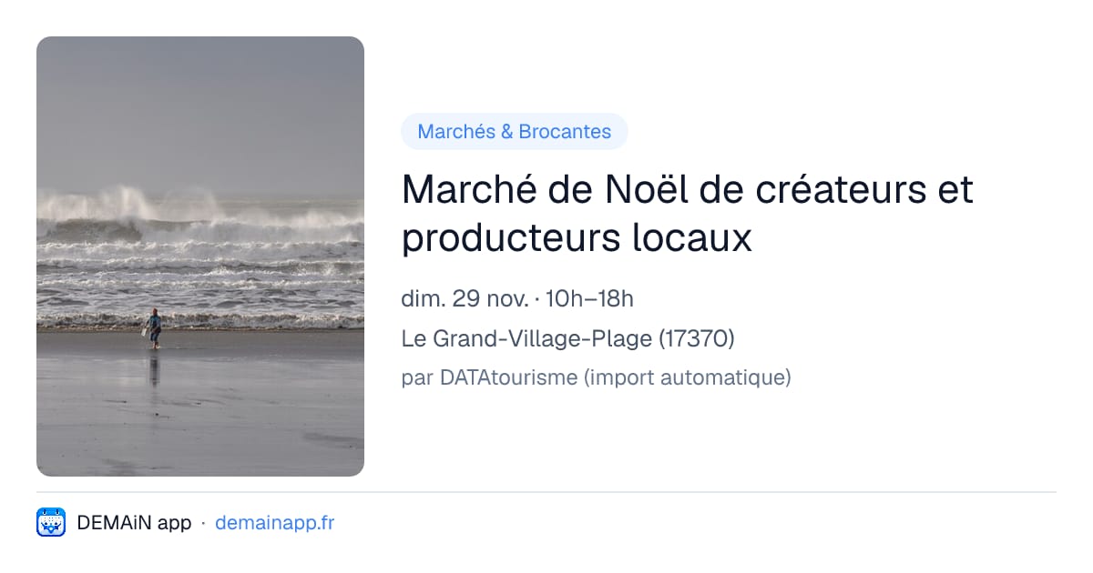 Marché de Noël de créateurs et producteurs locaux — Le Grand-Village-Plage