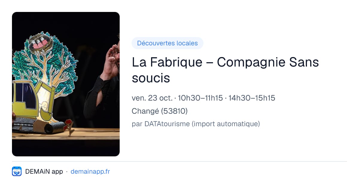 La Fabrique – Compagnie Sans soucis — Changé