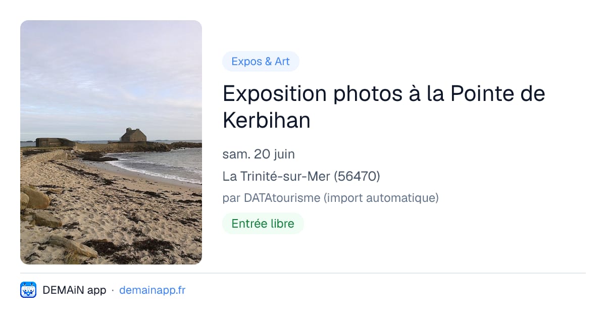 Exposition photos à la Pointe de Kerbihan — La Trinité-sur-Mer