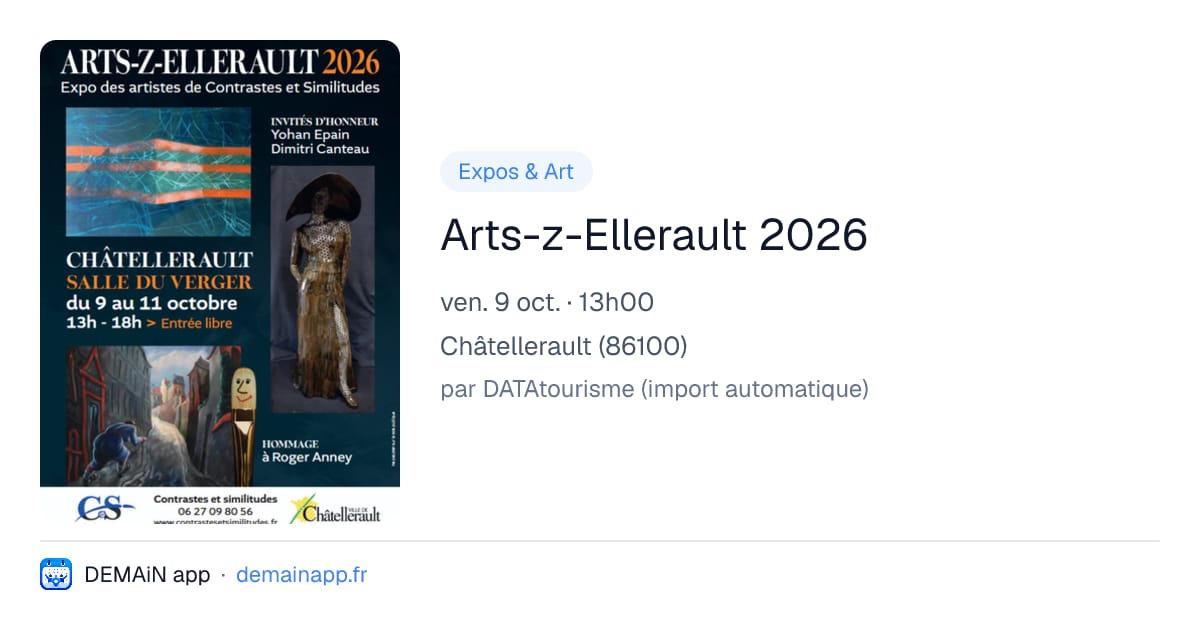 Arts-z-Ellerault 2026 — Châtellerault
