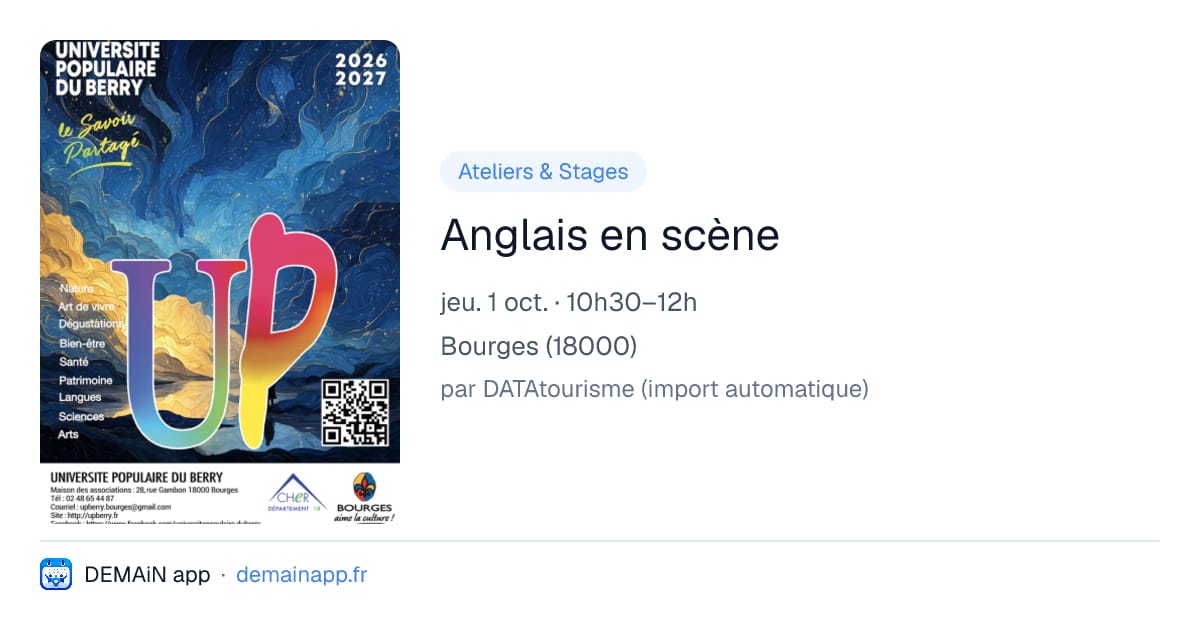 Anglais en scène — Bourges