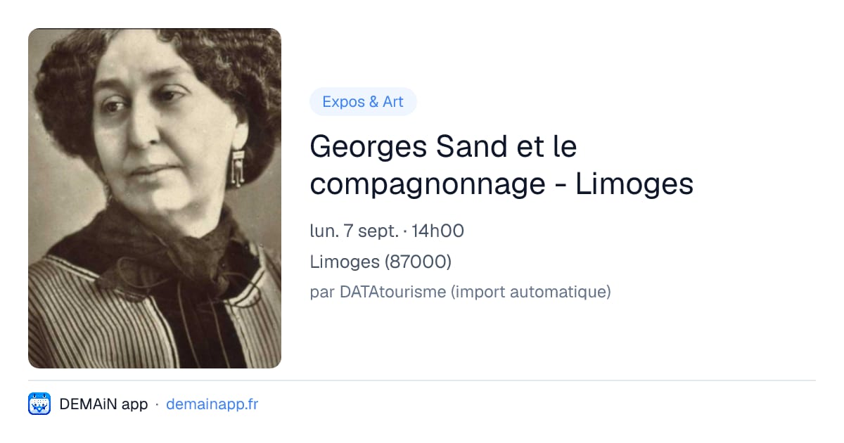 Georges Sand et le compagnonnage - Limoges — Limoges