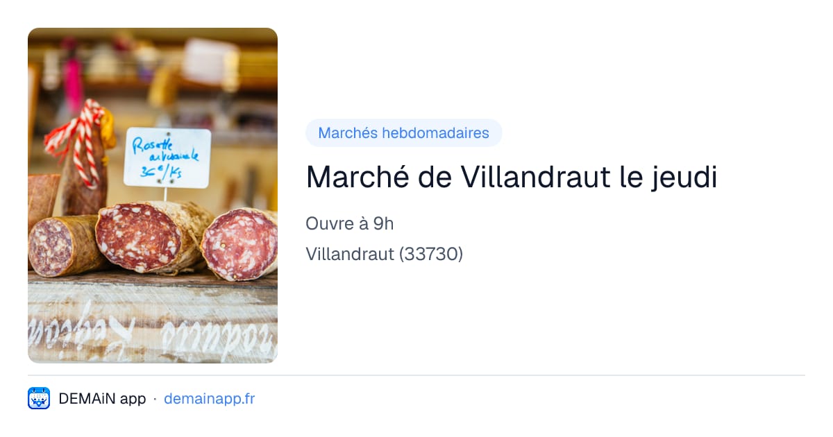Marché de Villandraut le jeudi — Villandraut