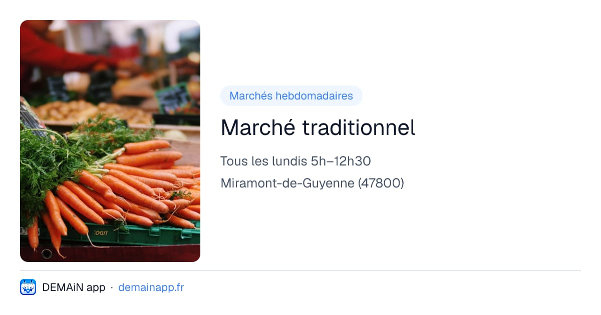 Marché traditionnel — Miramont-de-Guyenne
