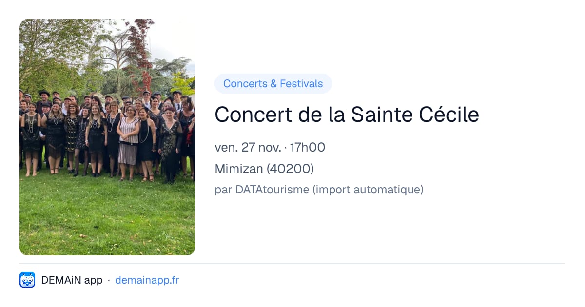 Concert de la Sainte Cécile — Mimizan