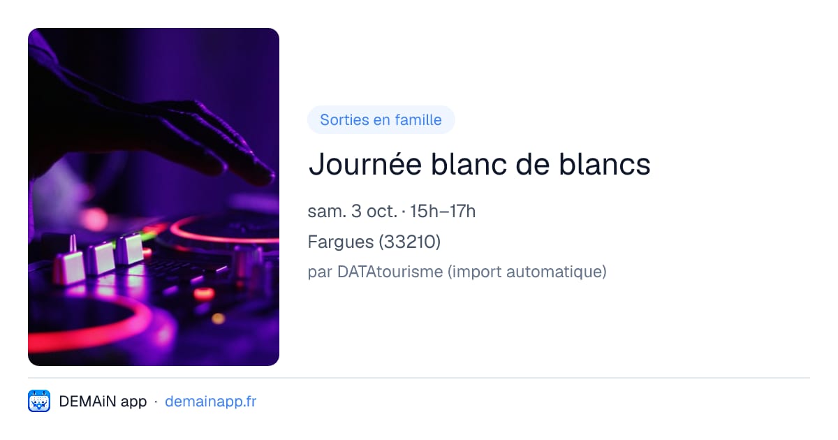 Journée blanc de blancs — Fargues