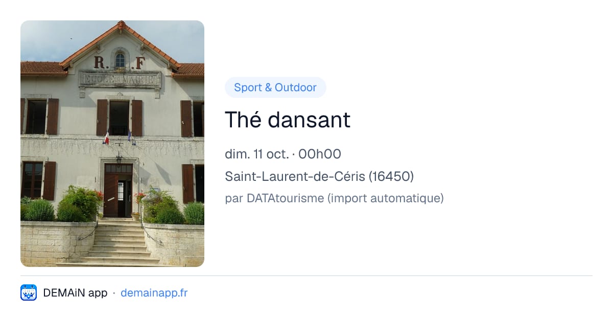 Thé dansant — Saint-Laurent-de-Céris