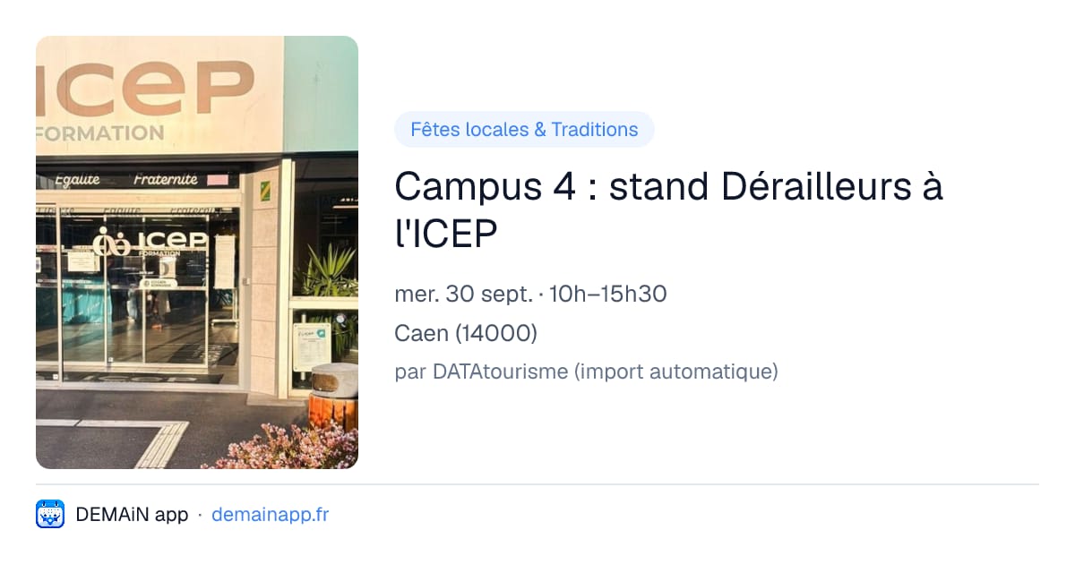 Campus 4 : stand Dérailleurs à l'ICEP — Caen