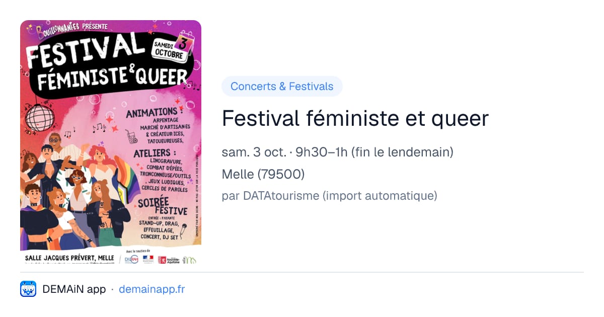 Festival féministe et queer — Melle