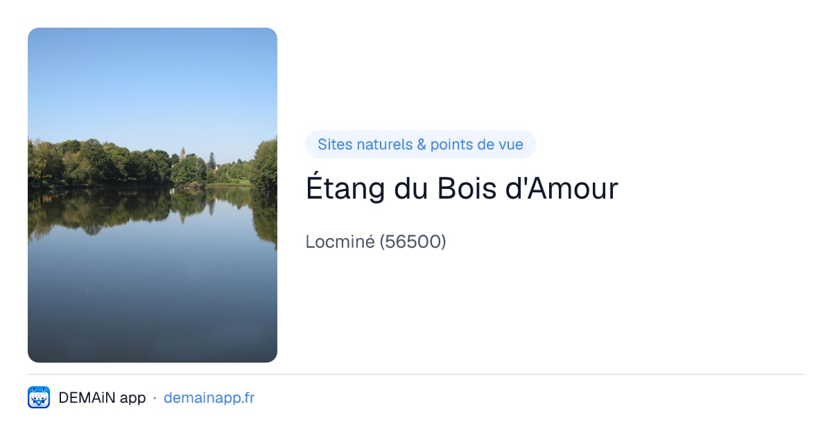 Étang du Bois d'Amour — Locminé