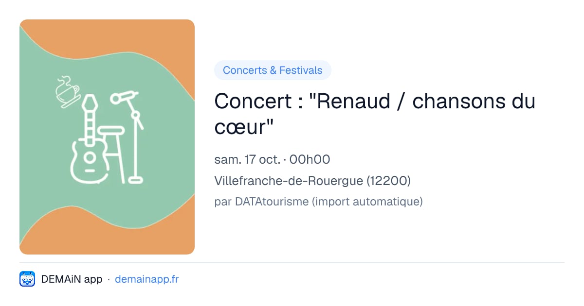 Concert : "Renaud / chansons du cœur" — Villefranche-de-Rouergue