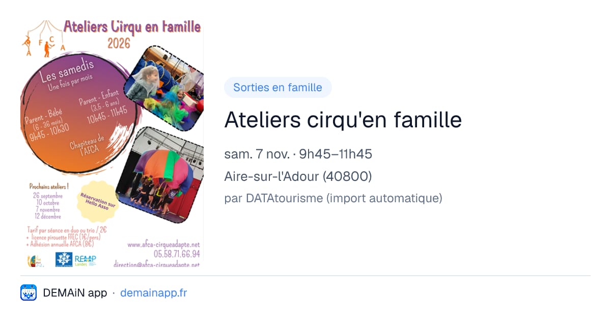 Ateliers cirqu'en famille — Aire-sur-l'Adour