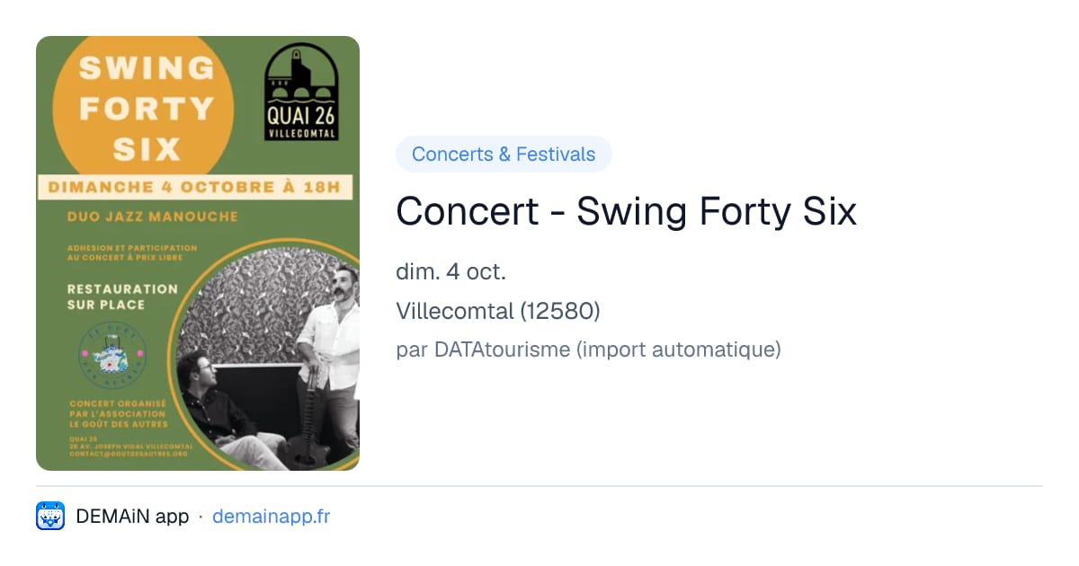 Concert - Swing Forty Six — Villecomtal