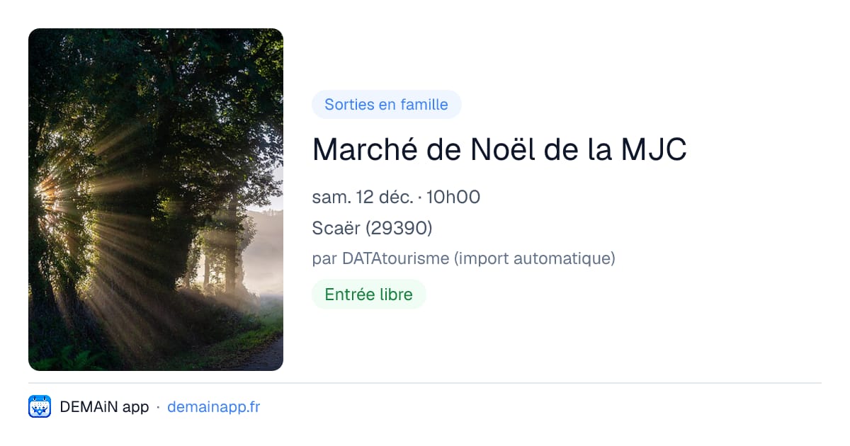 Marché de Noël de la MJC — Scaër