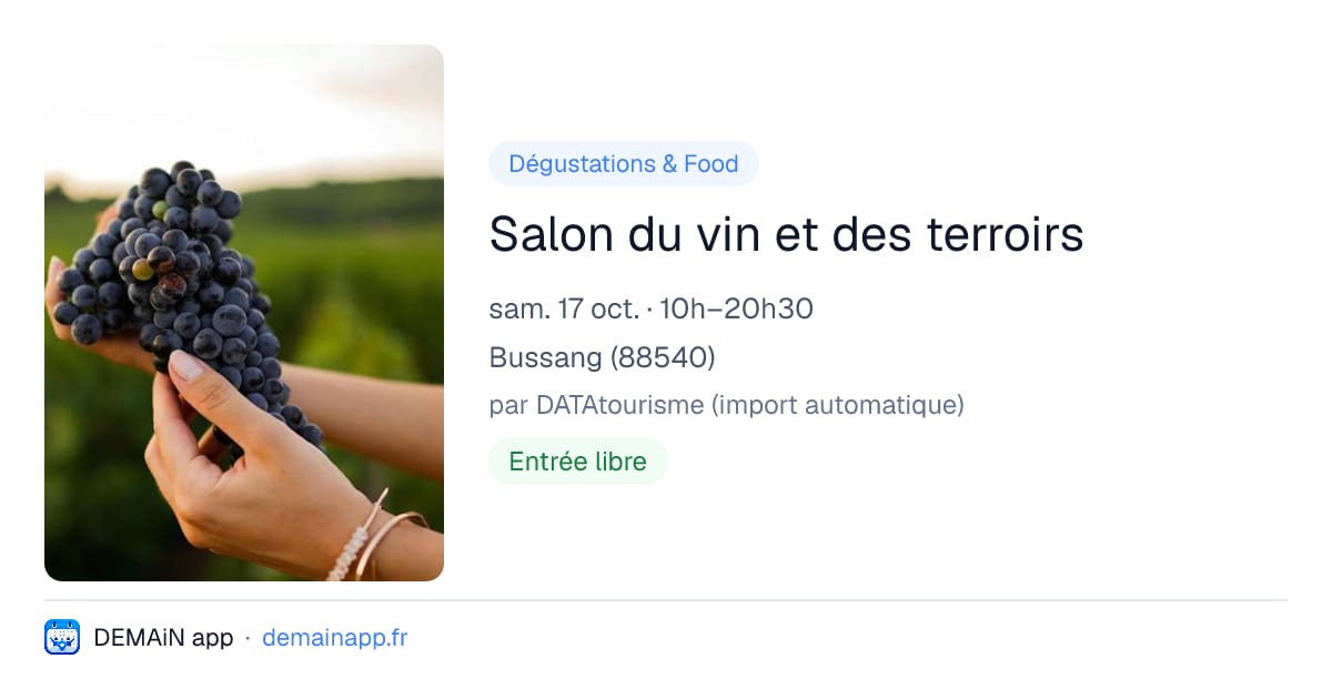 Salon du vin et des terroirs — Bussang