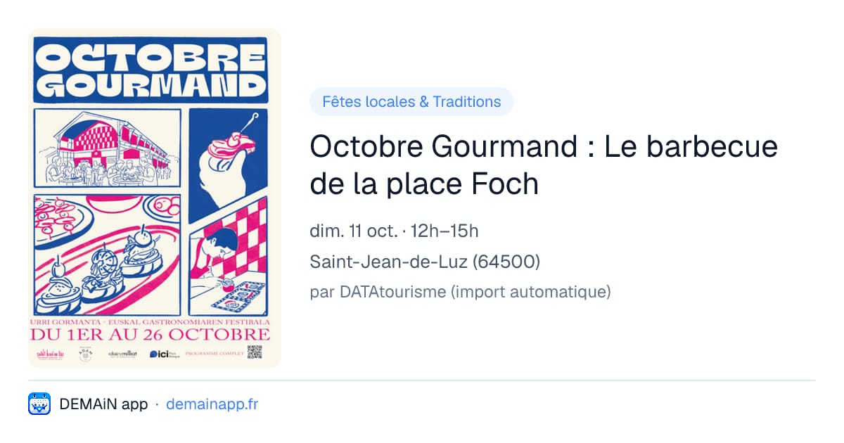 Octobre Gourmand : Le barbecue de la place Foch — Saint-Jean-de-Luz