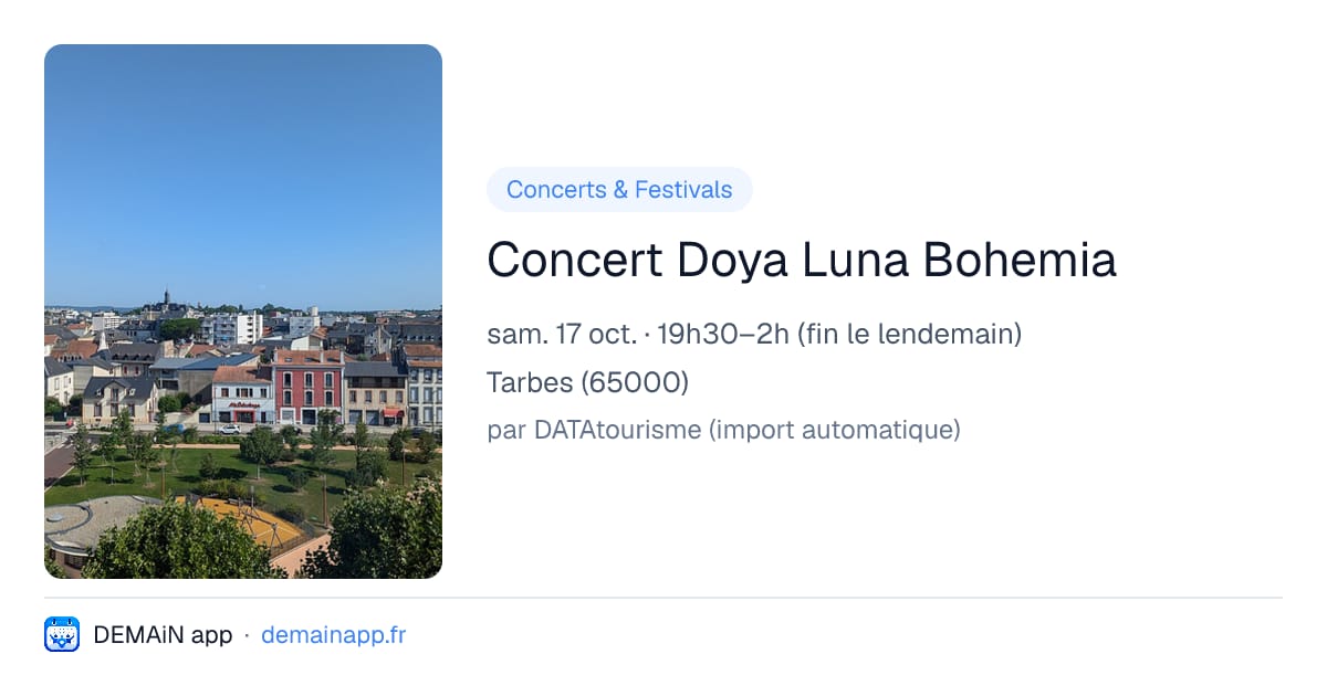 Concert Doya Luna Bohemia — Tarbes