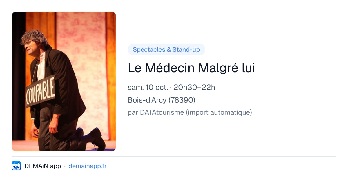 Le Médecin Malgré lui — Bois-d'Arcy