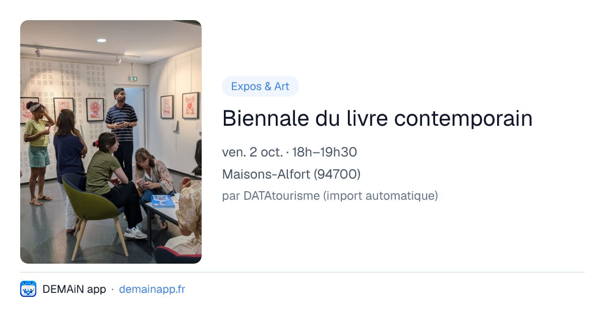 Biennale du livre contemporain — Maisons-Alfort
