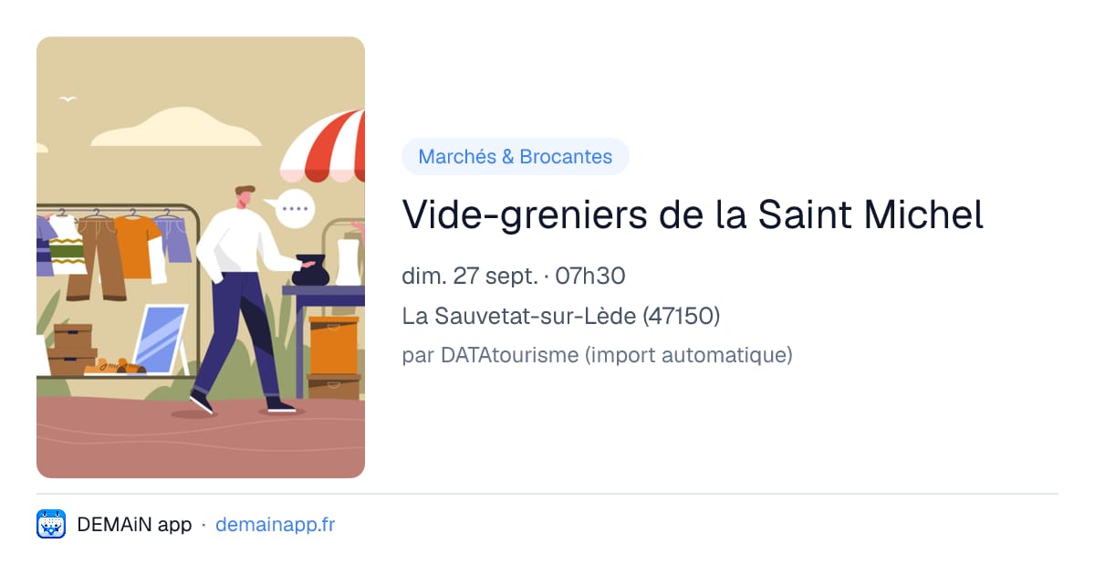 Vide-greniers de la Saint Michel — La Sauvetat-sur-Lède