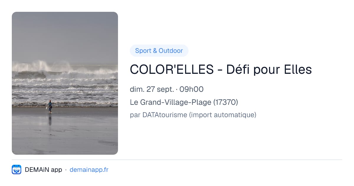 COLOR'ELLES - Défi pour Elles — Le Grand-Village-Plage
